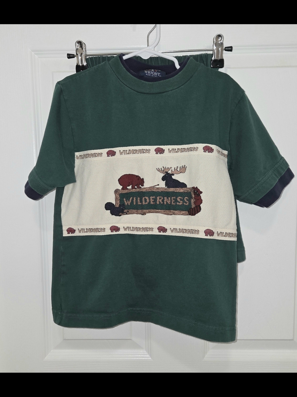 Vintage Bowen & Wright For Boys XL 7 Green Wilderness Short Set 90s Preppy.